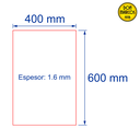 Lamina Lasermax (400x600x1.6mm) Brushed Cobre/Negro