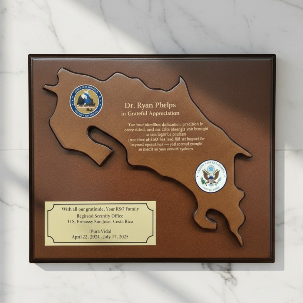 Placa Mapa Costa Rica