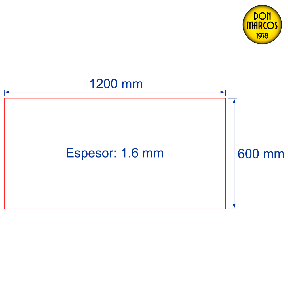 Lámina Lasermax (1200 x 600 x 1.6mm) Mate Dorado / Negro