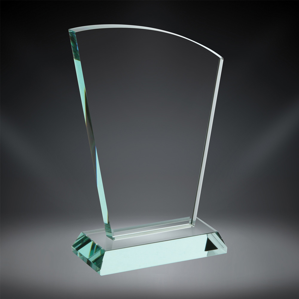 Cristal Belmont 6 1/4" con grabado laser. Jade.