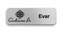 Gafete personalizado en aluminio sublimado 7 x 2.5 cm