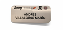 Gafete personalizado en aluminio sublimado 7 x 2.5 cm
