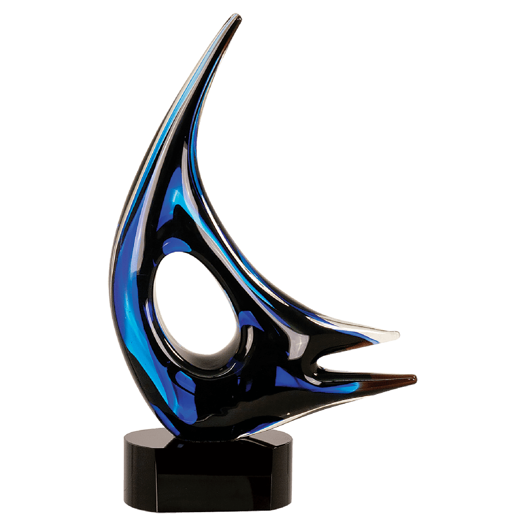 Cristal Vela Azul 14 1/4"