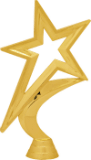 Figura Estrella Oro diagonal