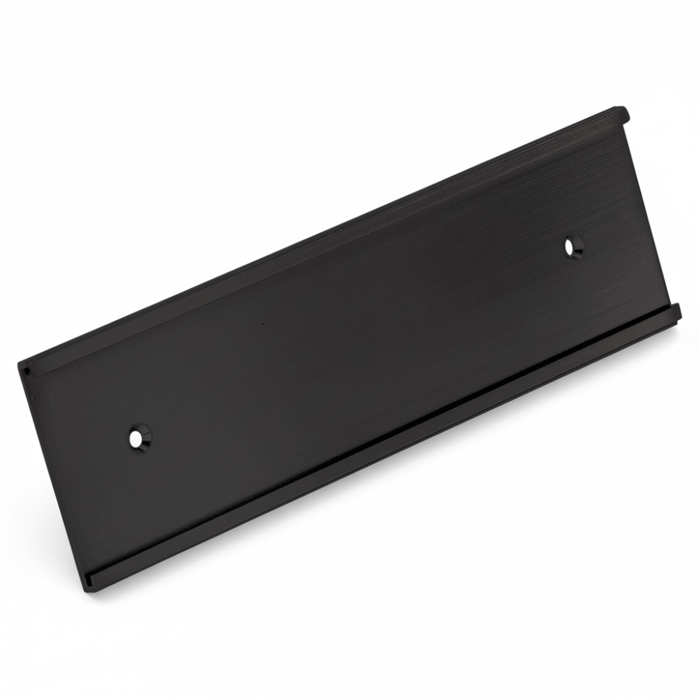 Portaplaca de aluminio negro 2" x 10"