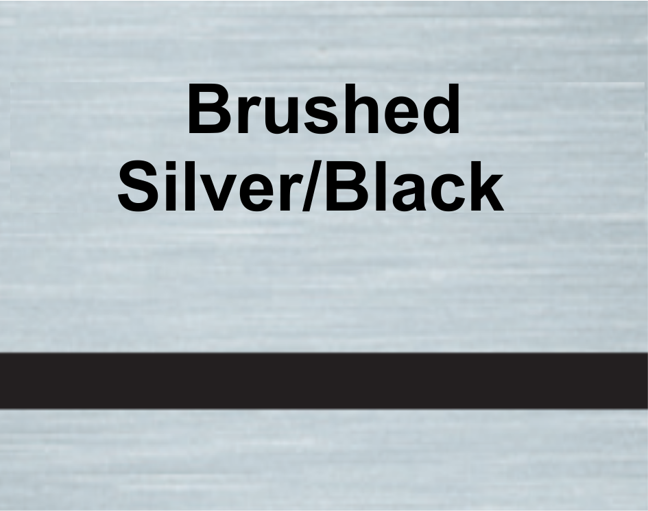 Lámina Lasermax (400 x 600 x 1.6mm) Brushed Plateado/Negro 