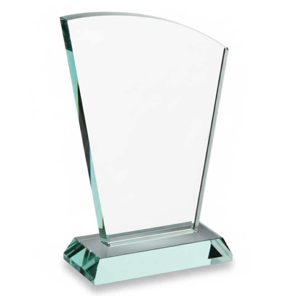 Cristal Belmont 6 1/4" con grabado laser. Jade.