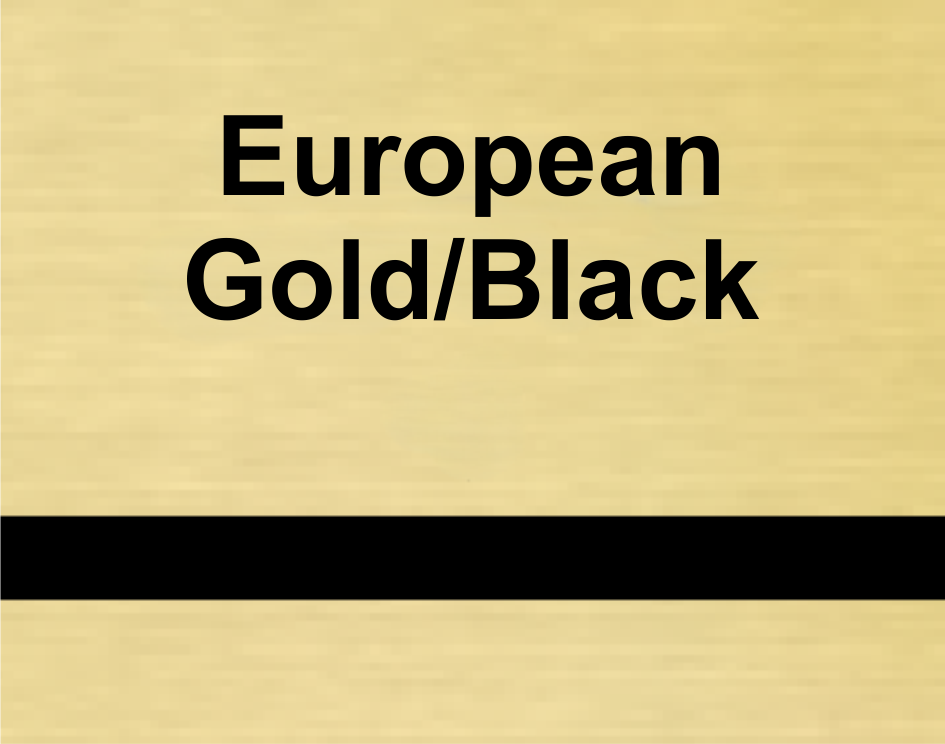 Lámina LaserMark (400 x 600 x 1.3mm) Dorado Euro/Negro