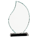 Cristal flama facetado 8 1/2" con grabado laser