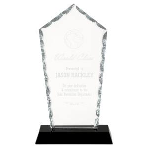 Cristal diamante facetado 7 3/4" con grabado laser