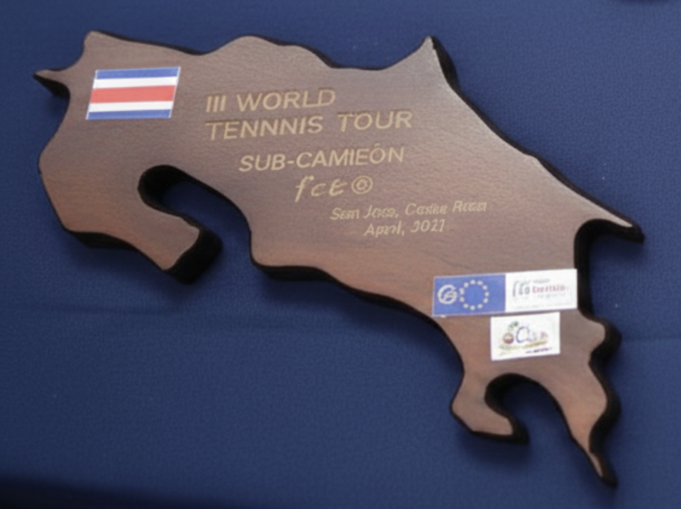 Mapa Costa Rica 28cm con grabado laser