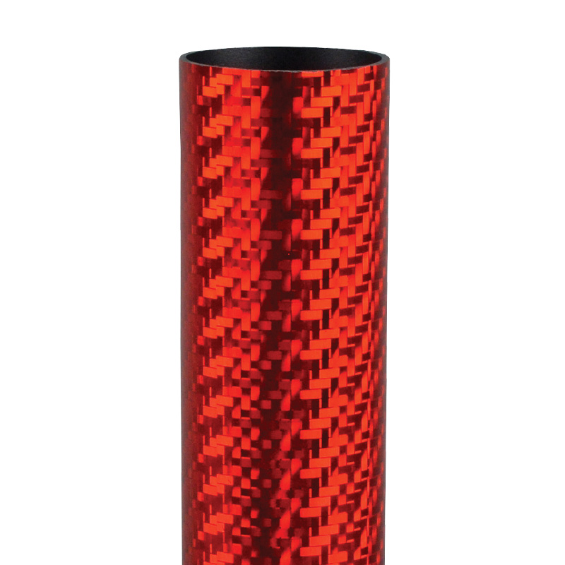 Columna Fibra Carbon redonda roja