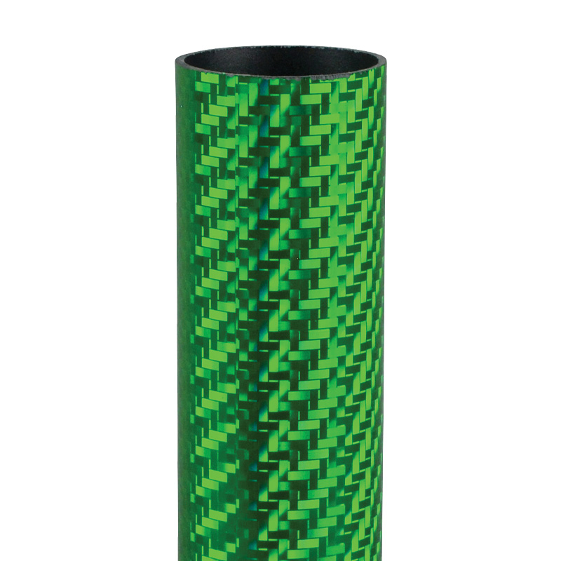 Columna Fibra Carbon redonda verde
