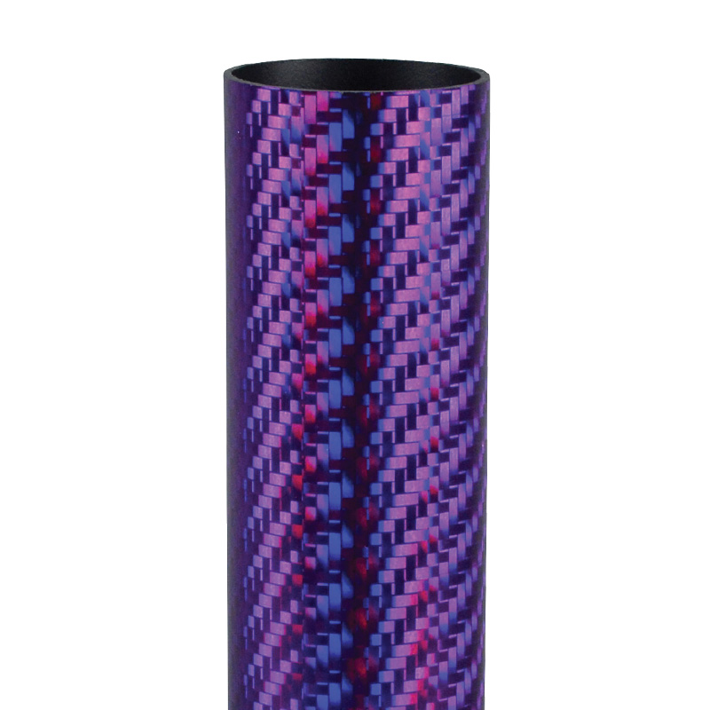 Columna Fibra Carbon redonda morado
