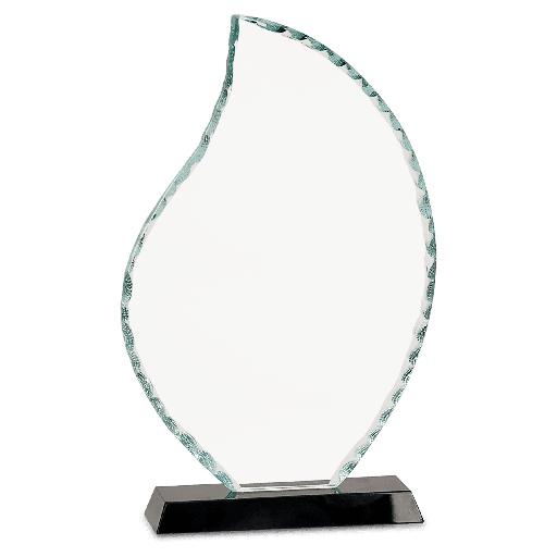 [FC11 (grab)] Cristal flama facetado 8 1/2" con grabado laser