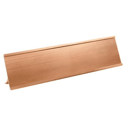 [DSK228G] Portaplaca de aluminio Oro Rosa 2" x 8"