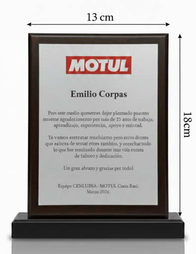 [Pla-Esc-1318] Placa escritorio Value 13x18